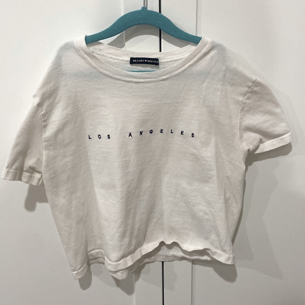 Brandy Melville Los Angeles white tee